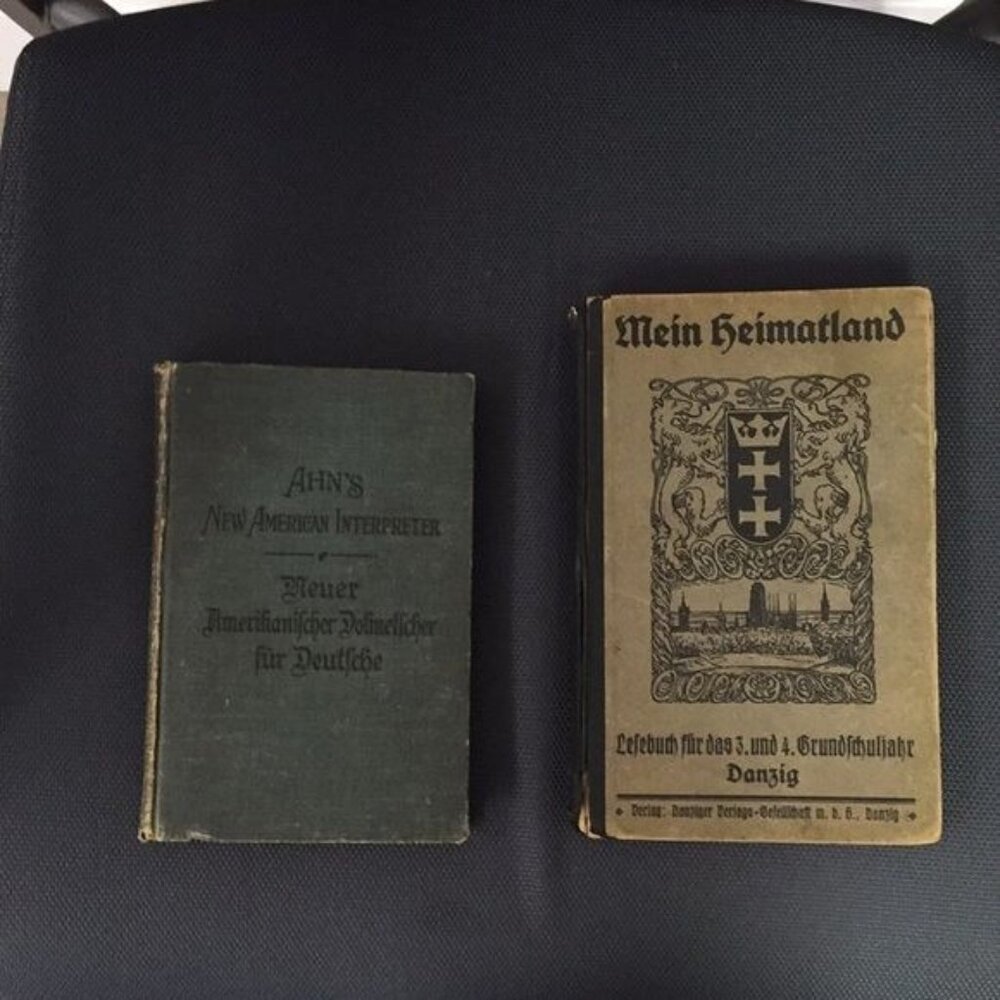 Antique 1923 1924 Ahn’s New American Interpreter & Mein Heimatland Books 2 pc